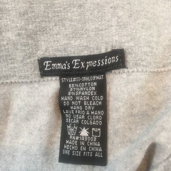 Gray Leggings with White Appliqués OSFM - Picture 3 of 6